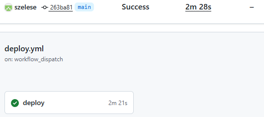 CI/CD Deploy Screenshot
